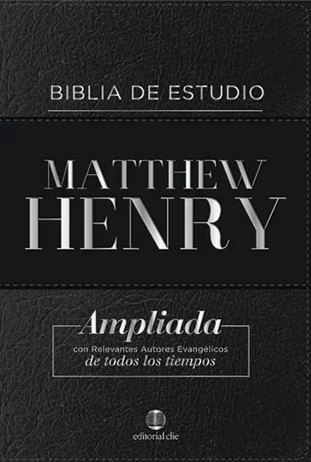 Imagen de la portada de la Biblia De Estudio Matthew Henry Bonded leather sin índice