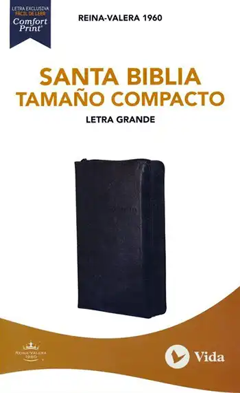 Biblia Portátil Compacta con Cierre Reina Valera 1960, con su letra grande