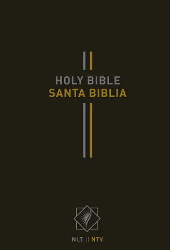 Imagen de la portada de la biblia Biblia bilingüe NLT/NTV Tapa Dura Negra