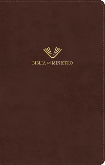 Imagen de la portada de la Biblia del ministro RVR 1960, edición ampliada, caoba piel fabricada
