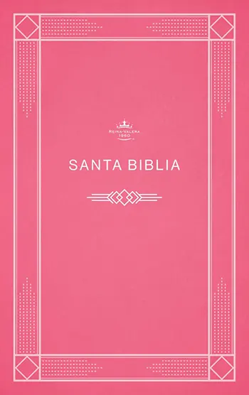 Imagen de la portada de la Biblia económica de evangelismo RVR 1960, rosa tapa rústica