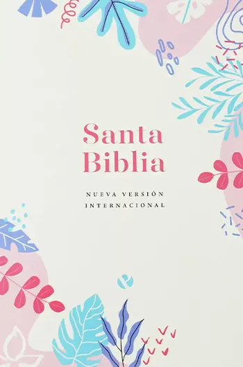 Imagen de la portada de la Biblia NVI Ultrafina, Tapa Rustica Crema-Flores
