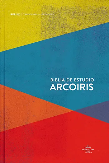 Imagen de la Biblia de Estudio Arcoíris RVR 1960 tapa dura multicolor.