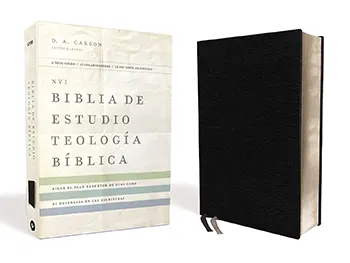 Imagen de la Biblia de Estudio Teología Bíblica NVI, Piel fabricada, Negro