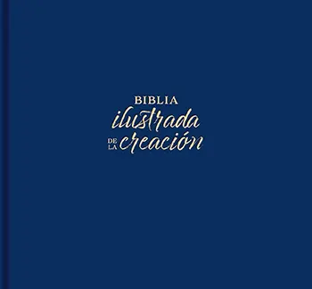 Imagen de la Biblia ilustrada de la creación RVR 1960, turquesa, tela