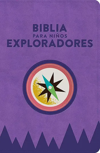 Imagen de la Biblia para niños exploradores RVR 1960 lavanda compás símil piel
