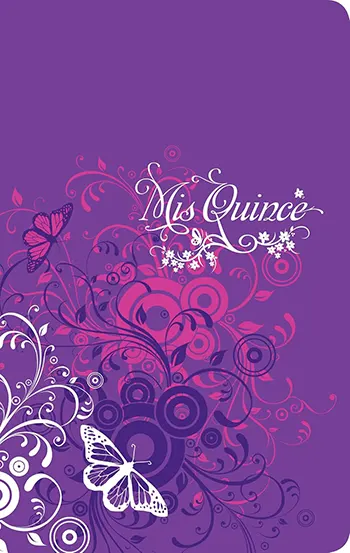 Imagen de la Biblia RVR60 Mis Quince RVR60, Amatista con Mariposas simil piel