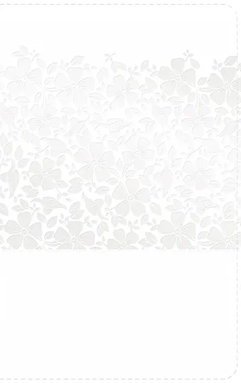 Imagen de la Biblia Recuerdo de Boda RVR60, Blanco floral símil piel