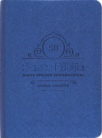 Imagen de la Biblia NVI, Tamaño Bolsillo, Piel Especial con Cierre, Azul metalizado