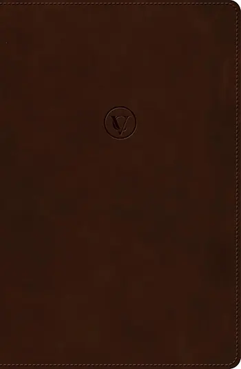Biblia de estudio RVR60 de César Vidal, café símil piel