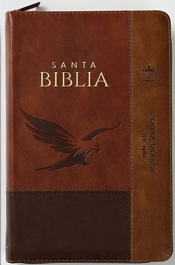 Biblia RVR 1960 Letra Grande, Tamaño Manual, Café/Café, Águila