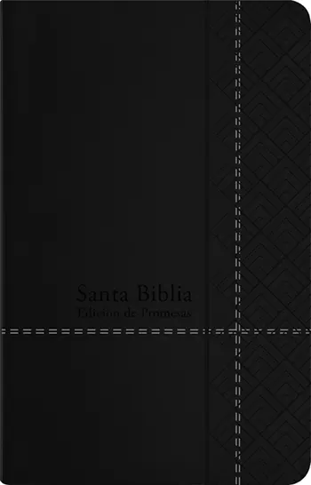Biblia de Promesas RVR60, Letra grande, Tamaño manual, Piel especial, Negra, con Índice y Cierre