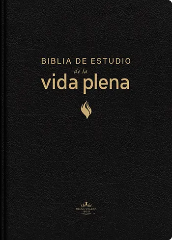 Biblia de estudio de la vida plena RVR60, Edición clásica, Piel fabricada, Negro, Comfort Print